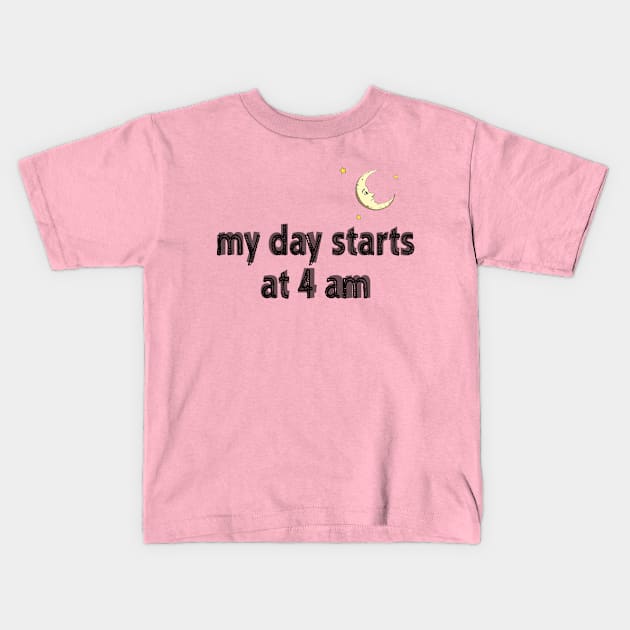 new baby new routine Kids T-Shirt by CowTongueSalad 